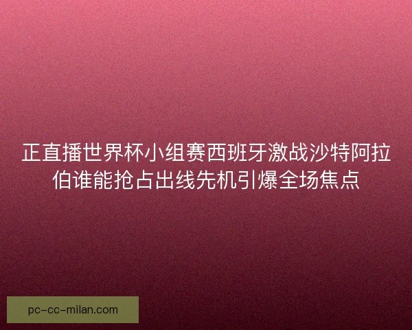 正直播世界杯小组赛西班牙激战沙特阿拉伯谁能抢占出线先机引爆全场焦点